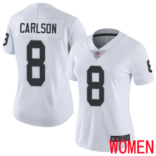 Oakland Raiders Limited White Women Daniel Carlson Road Jersey NFL Football #8 Vapor Untouchable Jersey->youth nfl jersey->Youth Jersey